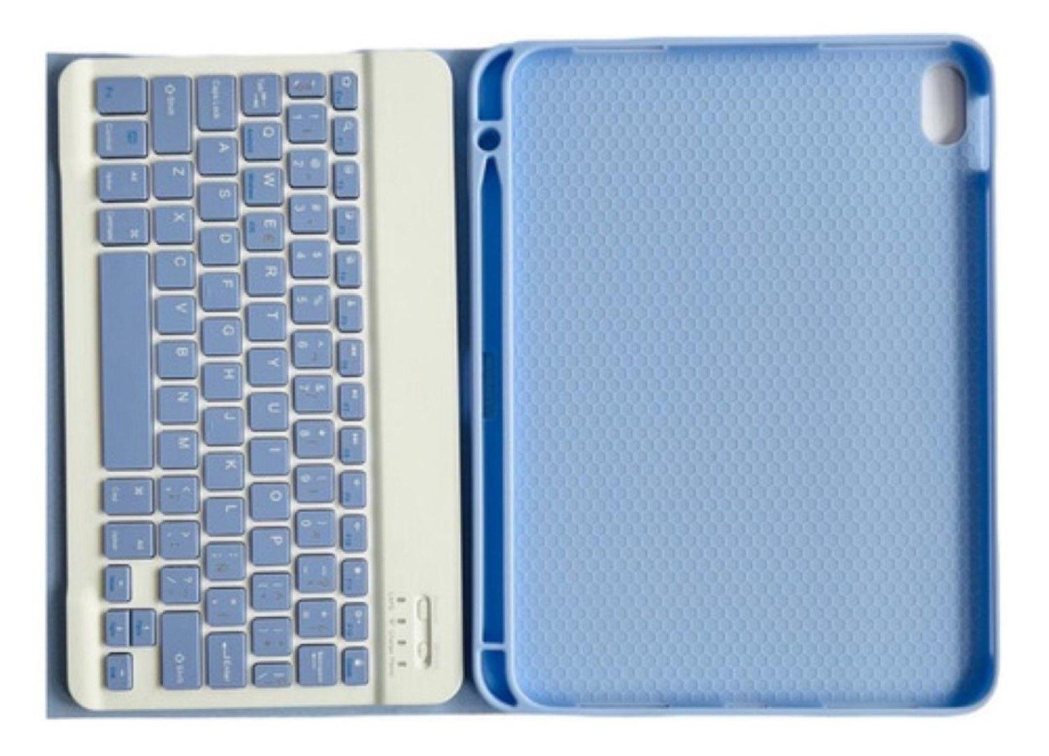 Funda Con Teclado Lila Para iPad 10ma Gen 10.9 En Español-2