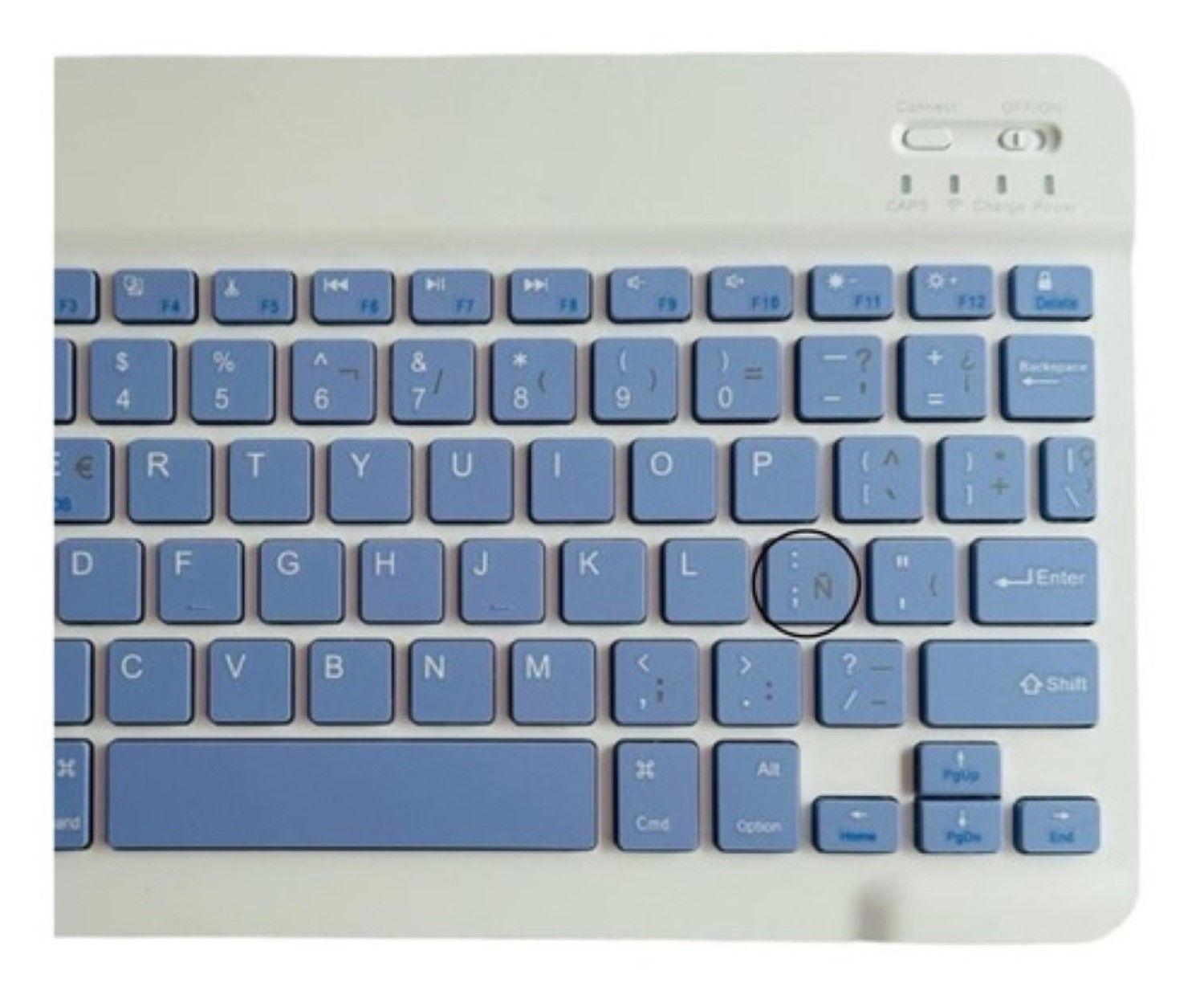 Funda Con Teclado Lila Para iPad 10ma Gen 10.9 En Español-3