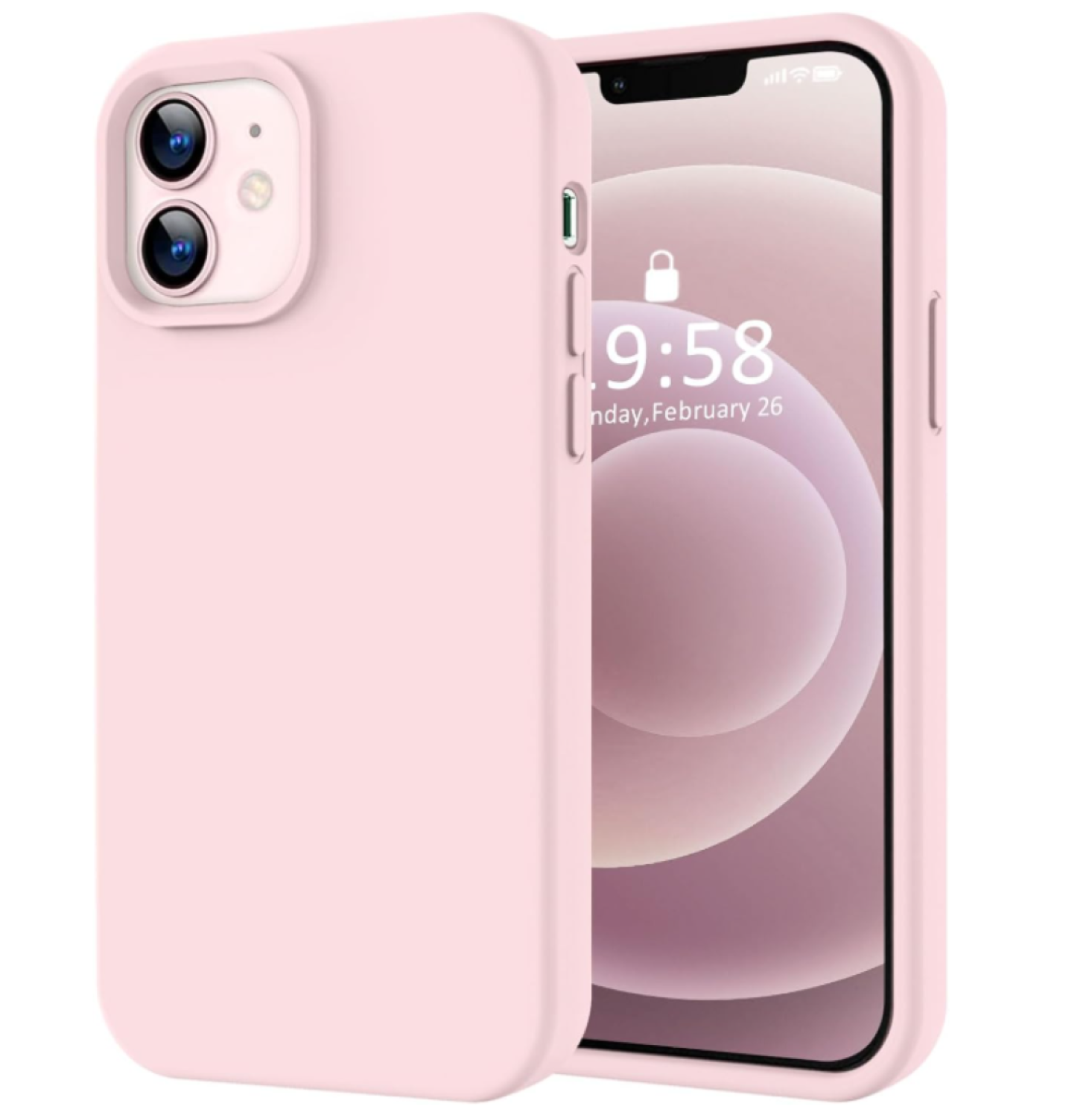 Carcasa Funda Para iPhone 17 Silicona Rosado + Mica-2