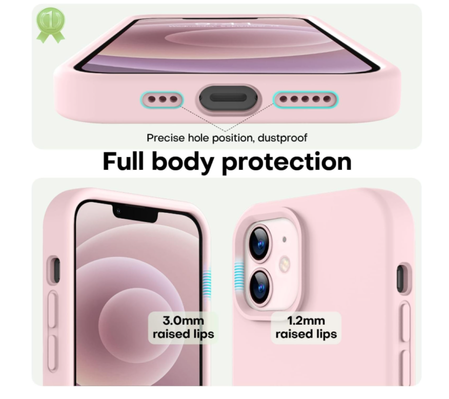 Carcasa Funda Para iPhone 17 Silicona Rosado + Mica-3