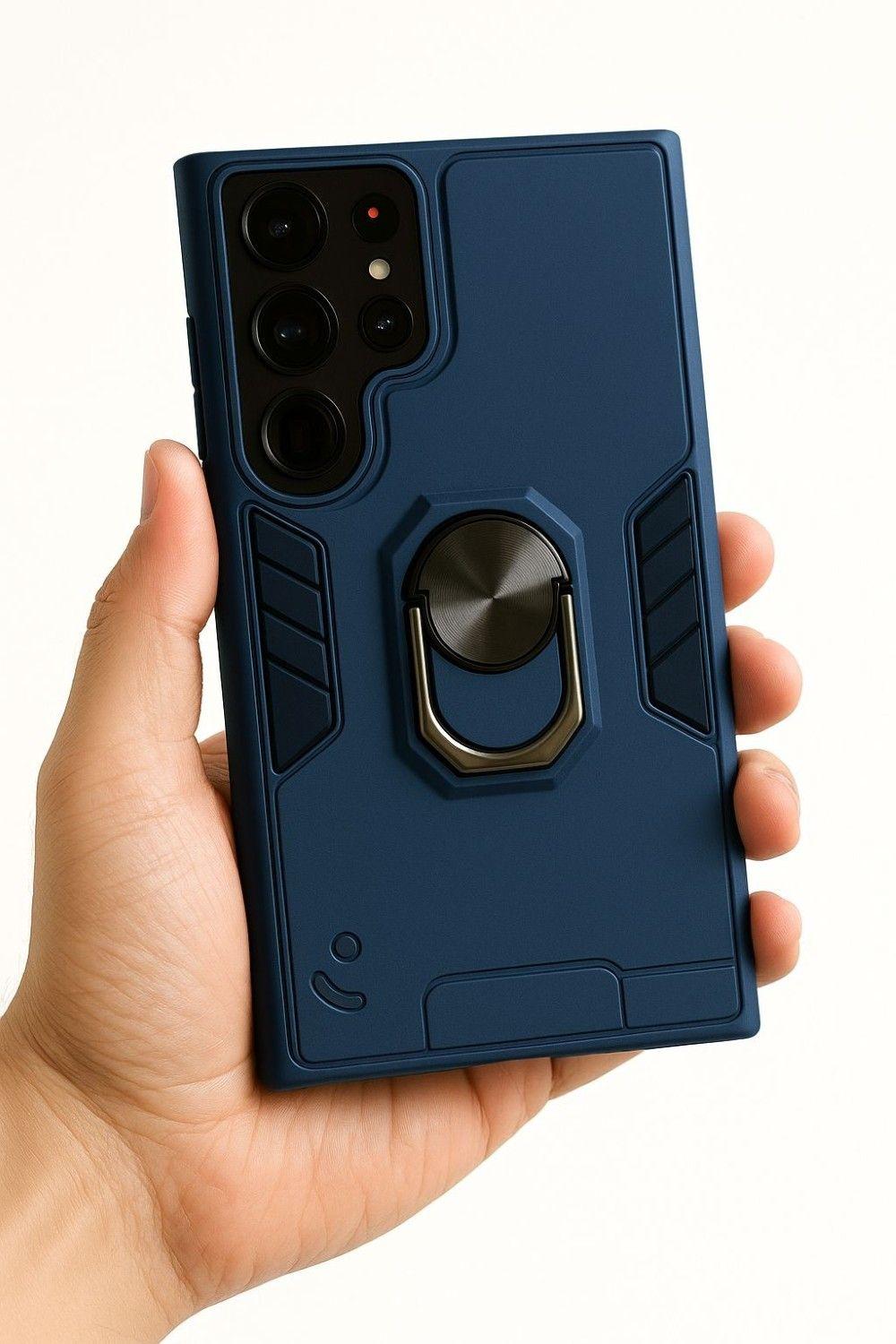 Carcasa Para Samsung S25 Ultra Anti Golpes Anillo Azul-3