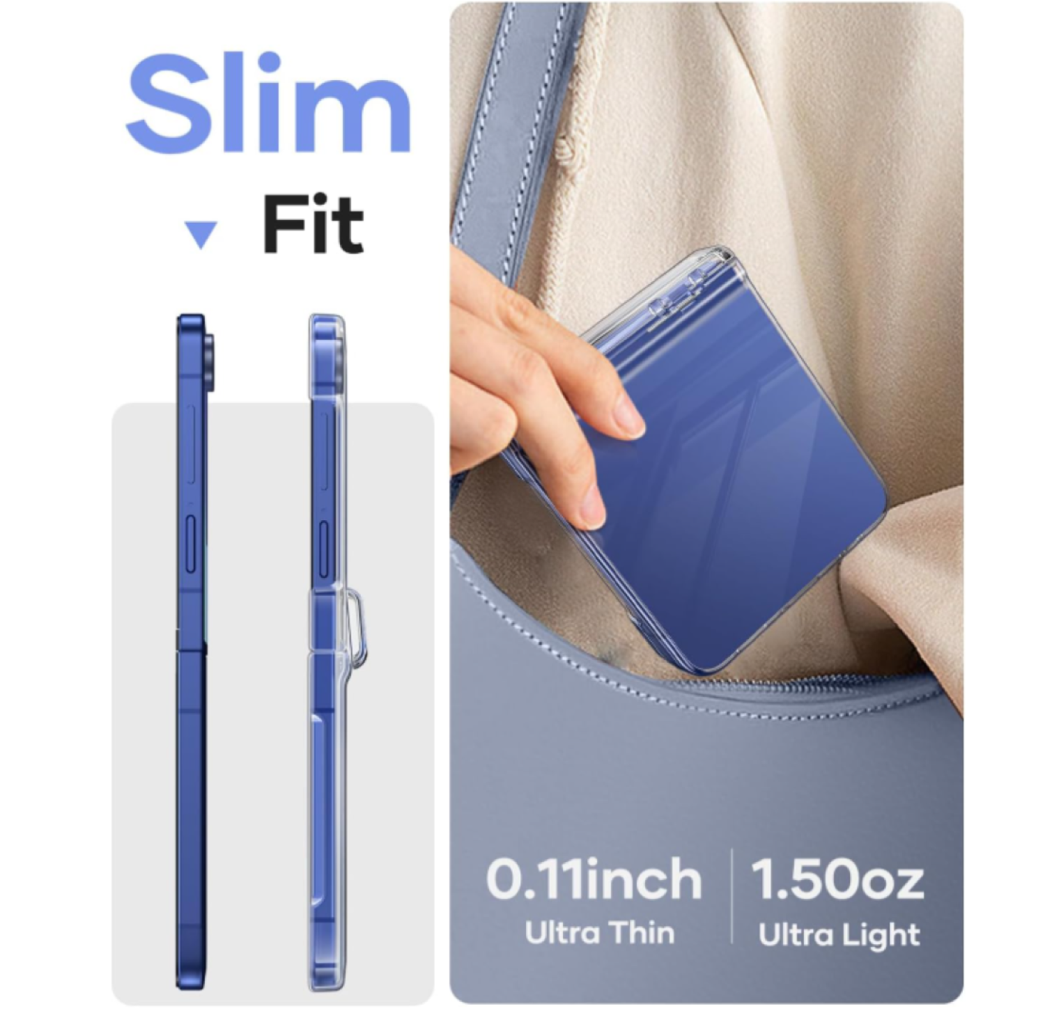 Carcasa Para Samsung Z Flip 7 Transparente Con Bisagra-2