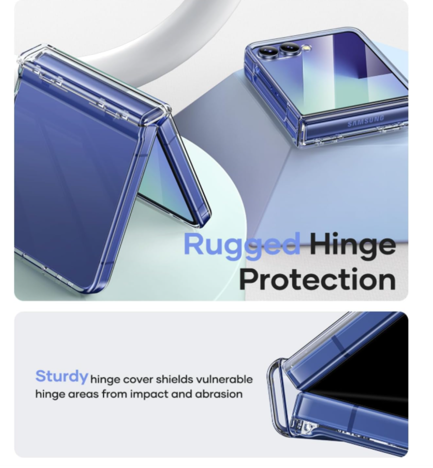 Carcasa Para Samsung Z Flip 7 Transparente Con Bisagra-3