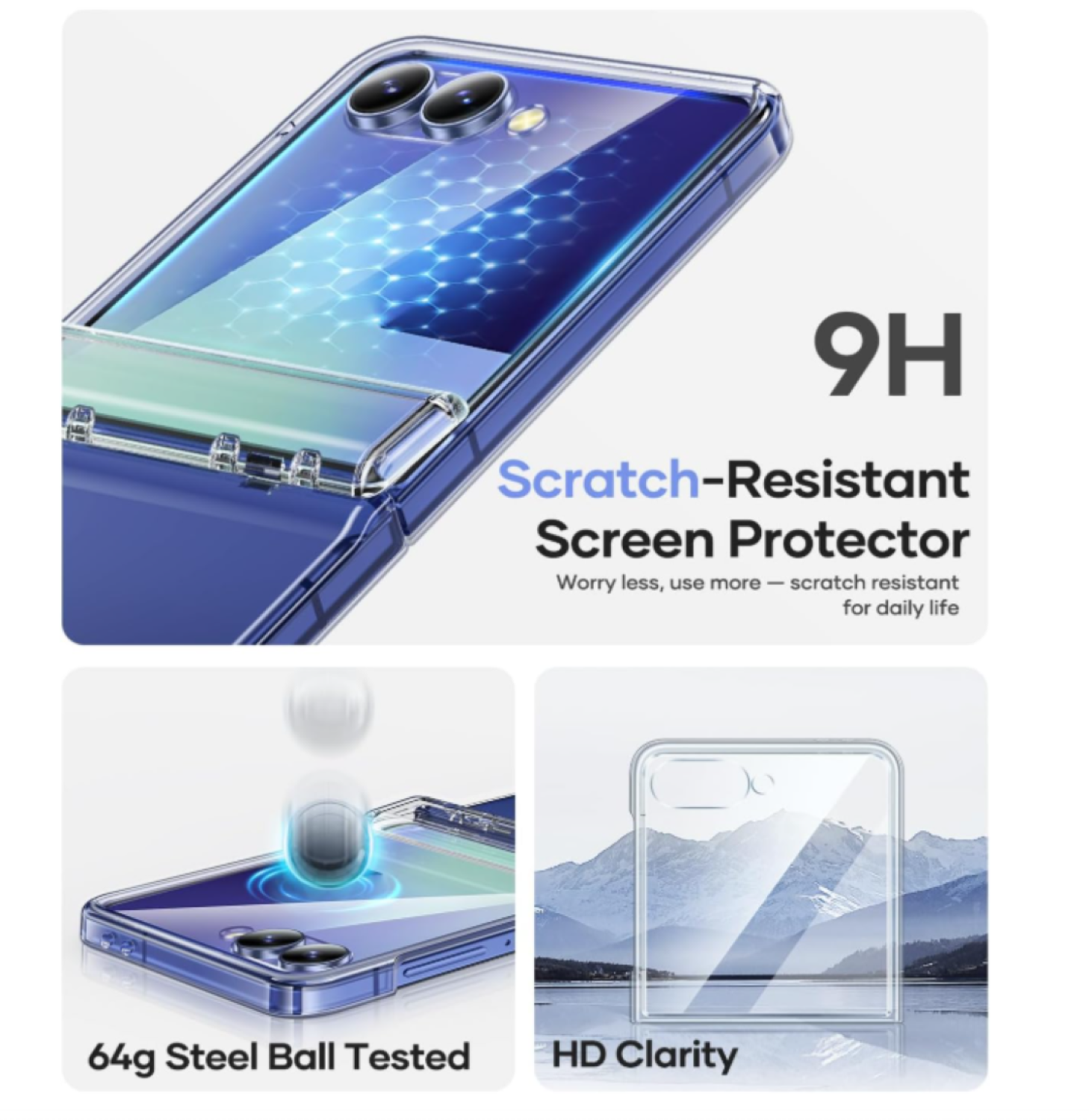 Carcasa Para Samsung Z Flip 7 Transparente Con Bisagra-4