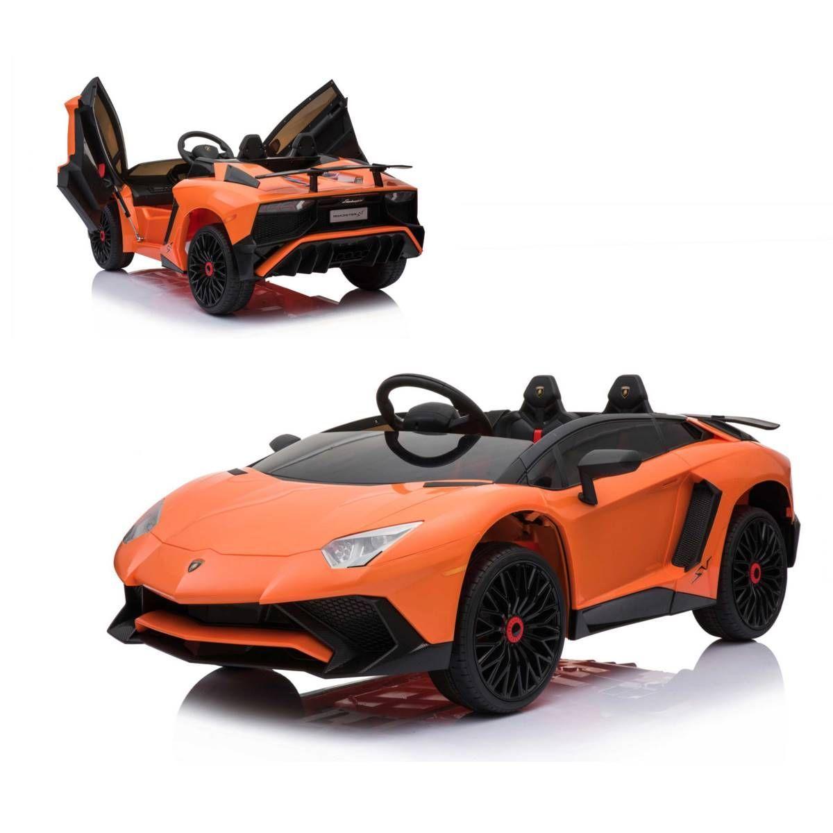 Auto A Bateria Lamborghini Aventador Av De 12V De 2 Motores Con Control Remoto-0
