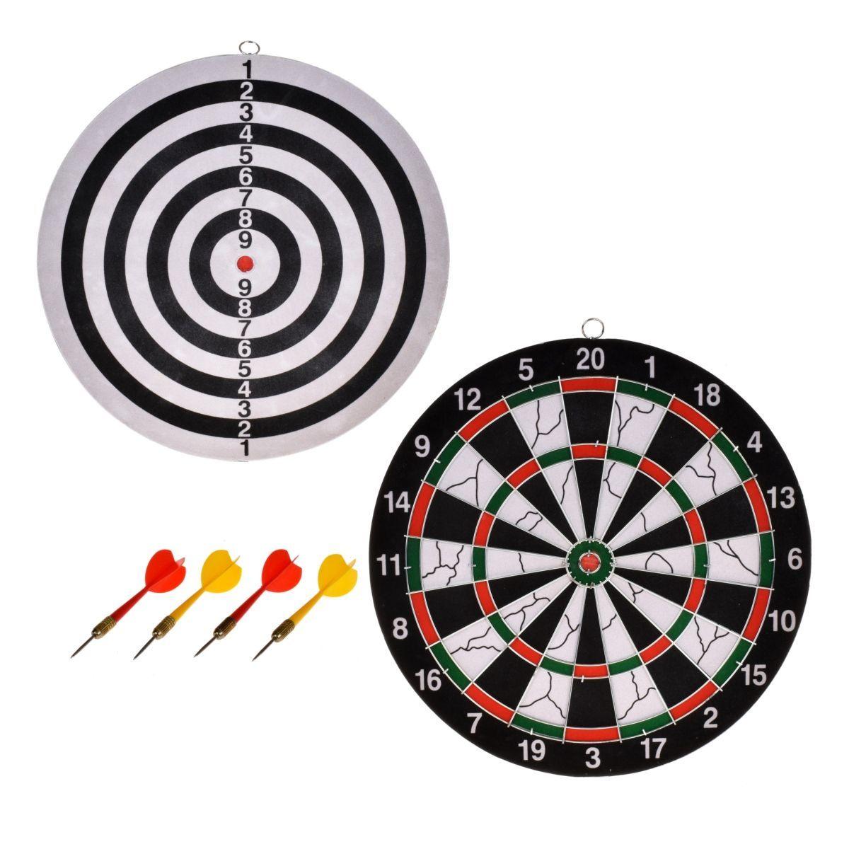 Tiro Al Blanco De 30 Cms Con 4 Dardos Punta Metalica-0