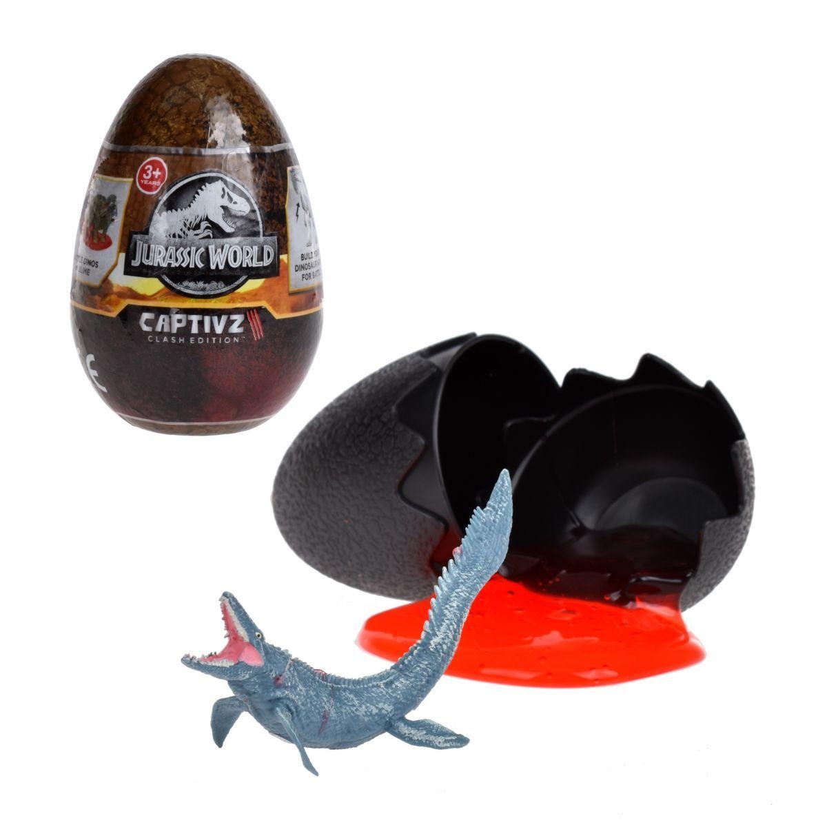 Huevo Con Dinosaurio, Slime, Moneda Y Guia Jurassic World Clasico (En Cdu)-0