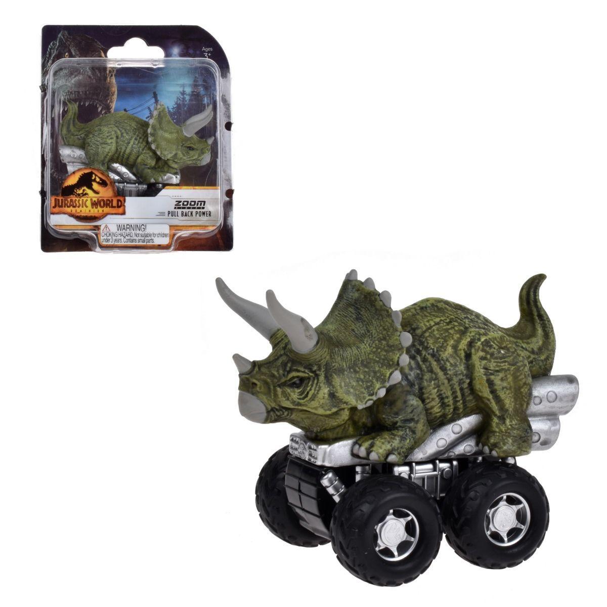 Dinosaurio Vehiculo Pullback Jurassic World Dominion - Triceratops-0