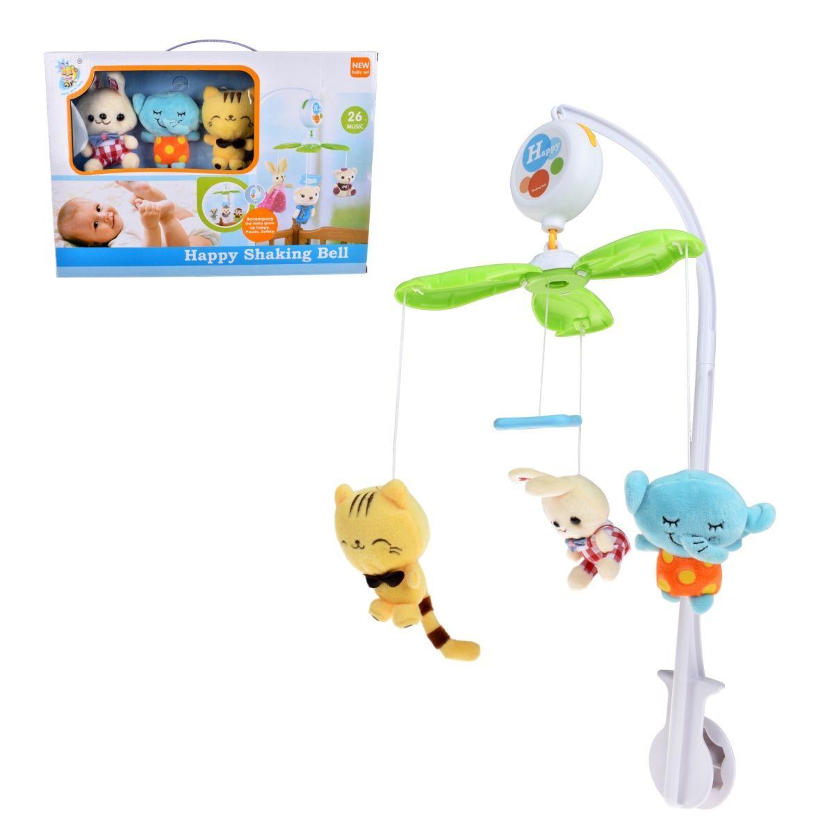 Móvil Musical Con Animalitos De Plush Y 26 Melodias-0
