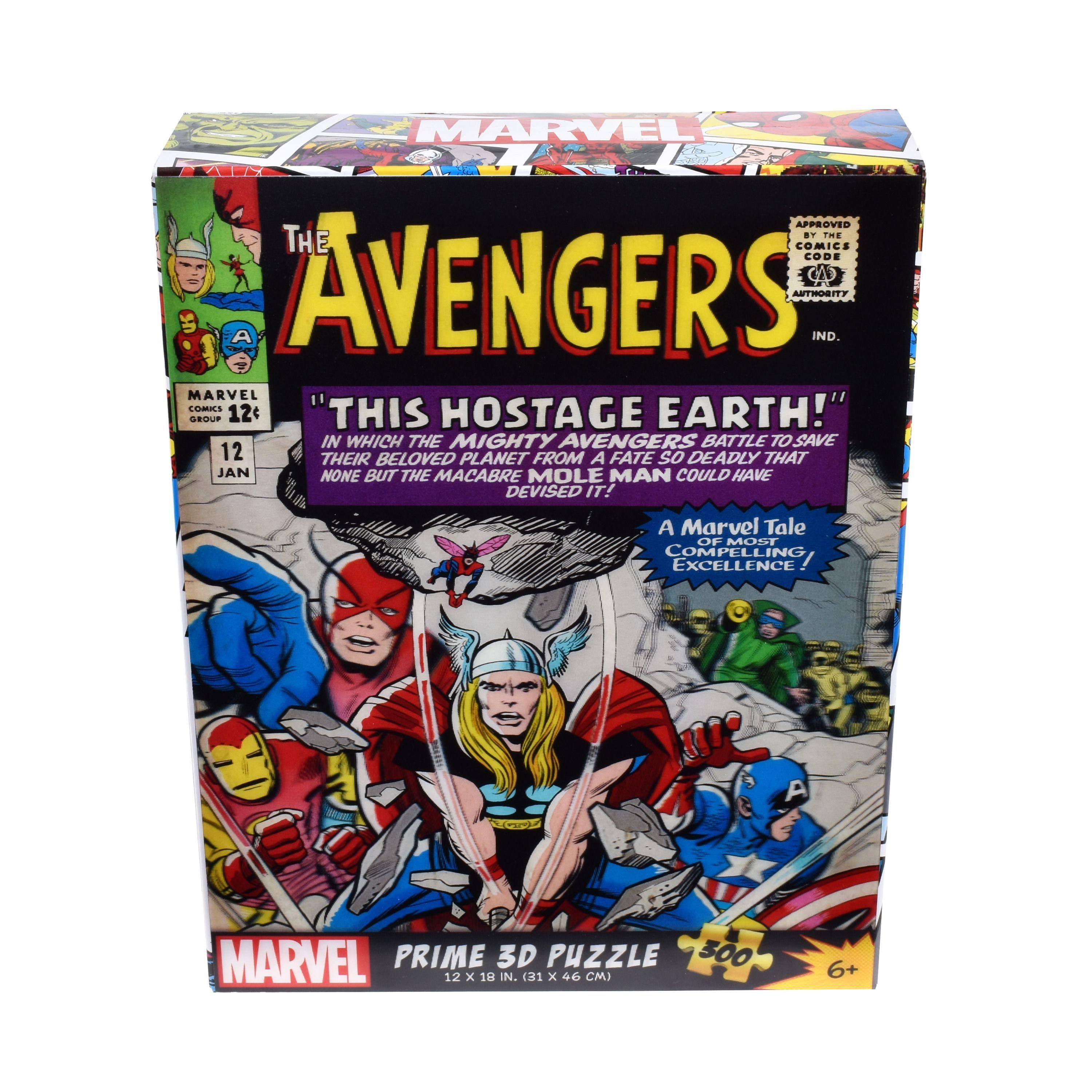 Puzzle 3D De 300 Piezas Marvel Comics Vintage - Avengers-0