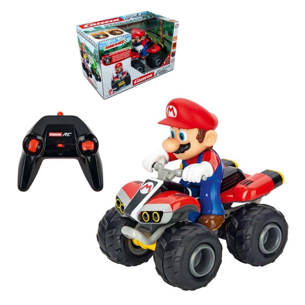 Cuadrimoto Radio Controlada Mario Kart De 20Cms Escala 1:20 Con Pilas Recargables Y Cable Usb-0