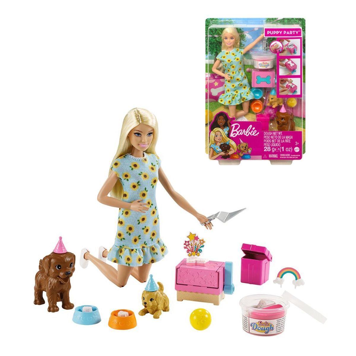 Barbie Sister & Mascotas Fiesta De Perritos Mattel-0