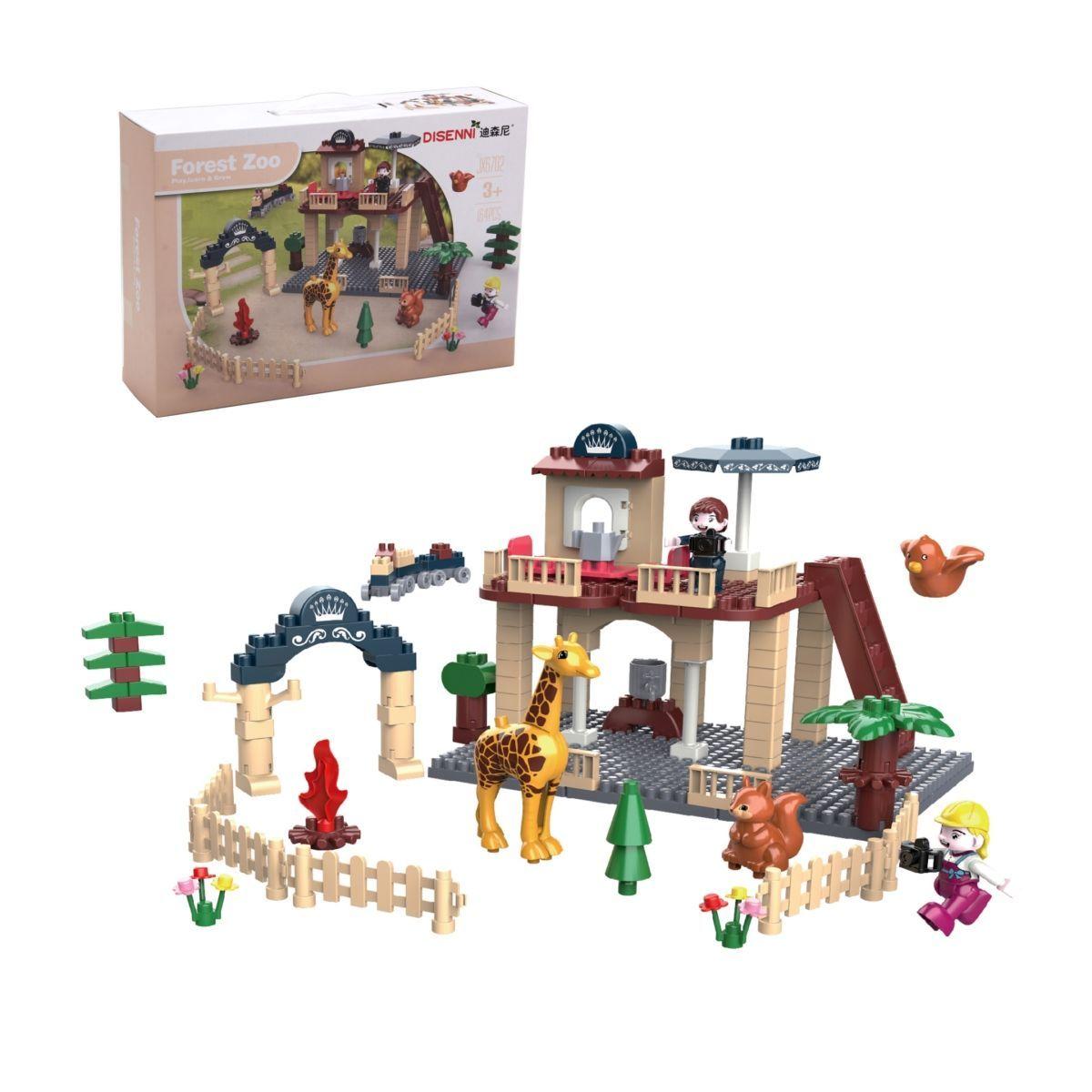 Bloques Infantiles Zoologico De 164 Piezas-0