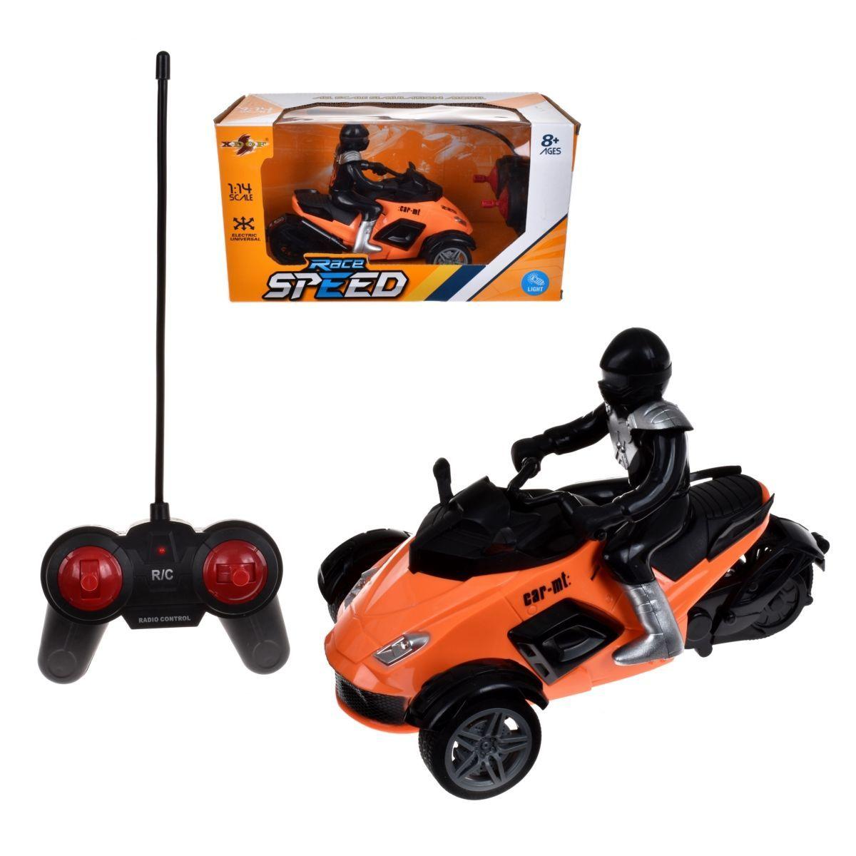 Moto Con Piloto Radio Controlado De 18 Cms Con Pilas Recargables-0