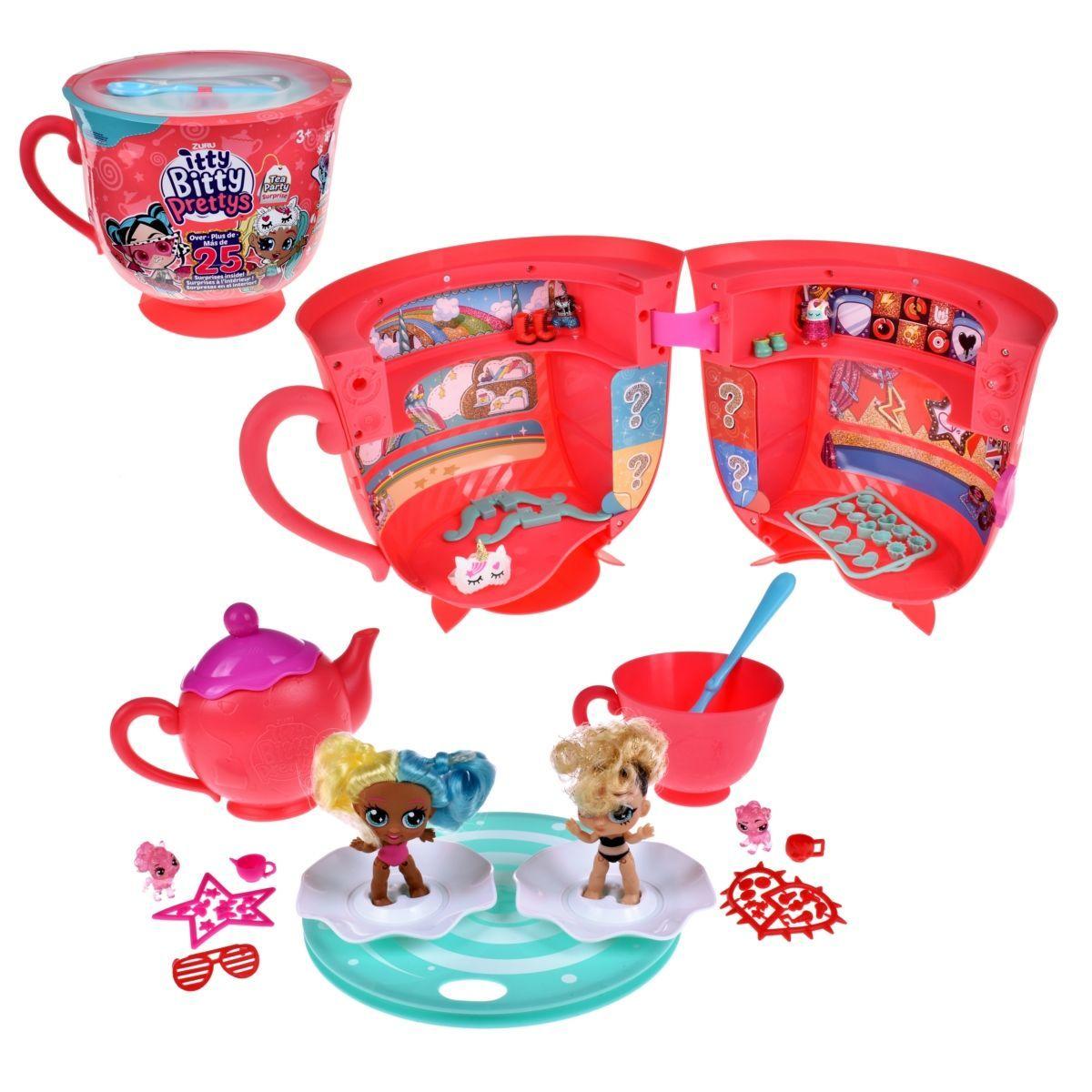 Playset Casa De Te Con Muñequitas Y Mas De 25 Sorpresas Itty Bitty Prettys-0