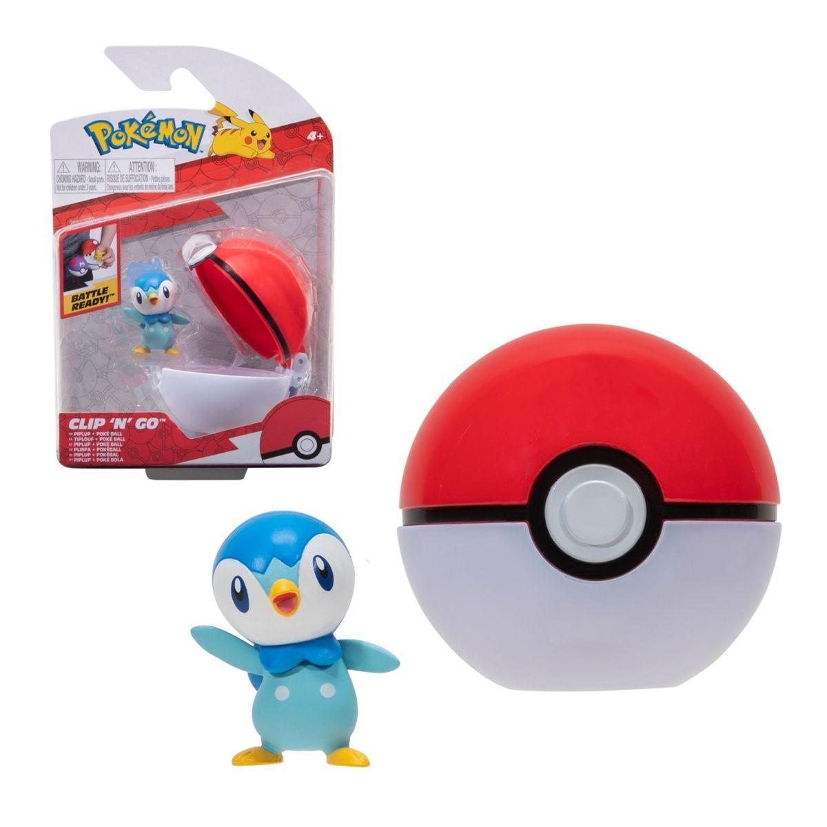 Pokebola Con Figura Pokemon - Piplup & Poke Ball-0