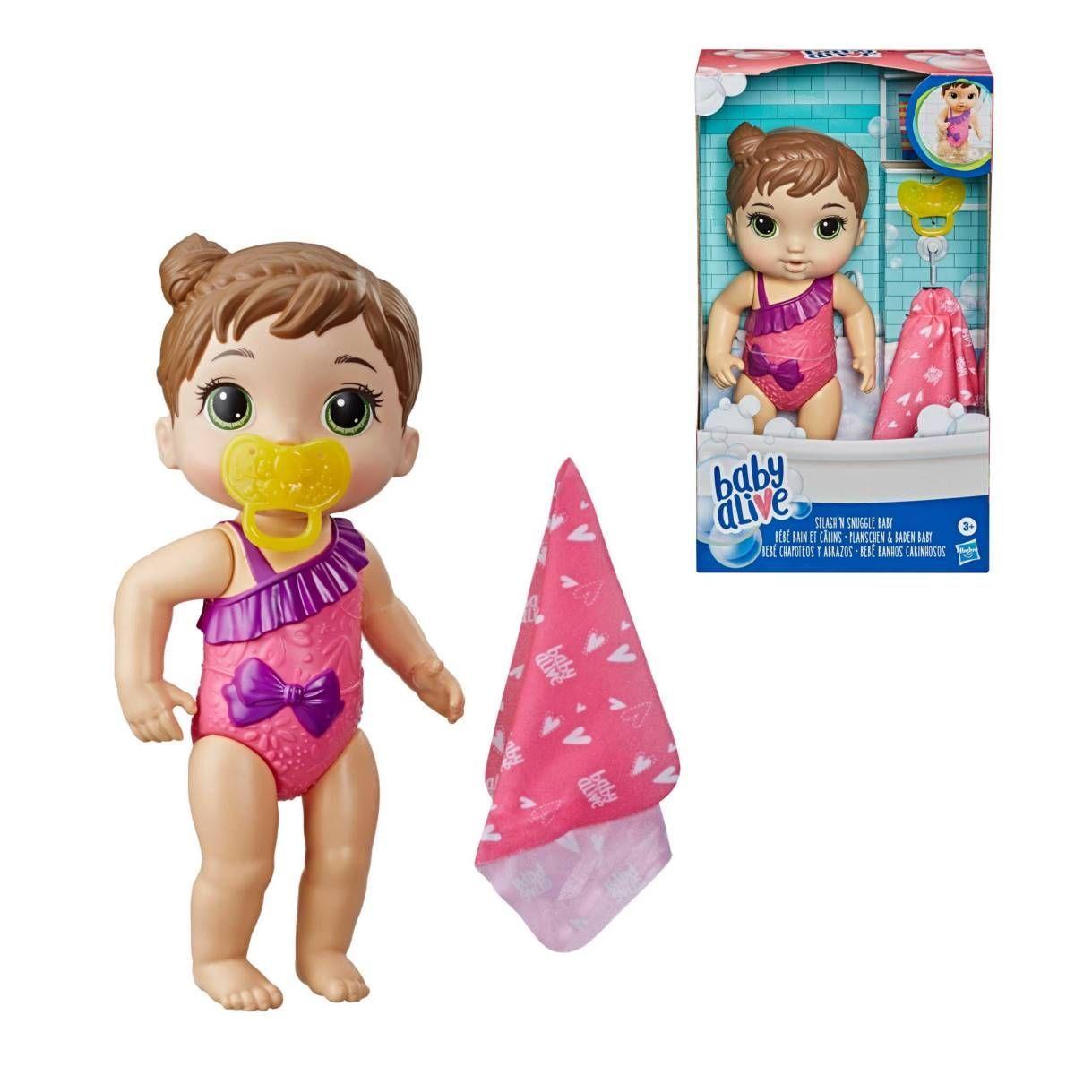 Baby Alive Bebe Chapoteos Y Abrazos Hasbro - Castaño-0