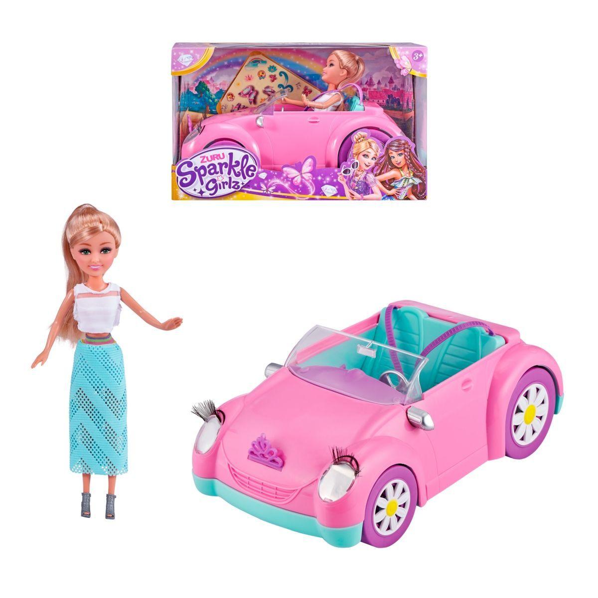 Auto Convertible Con Muñeca De 27 Cms Sparkle Girlz-0