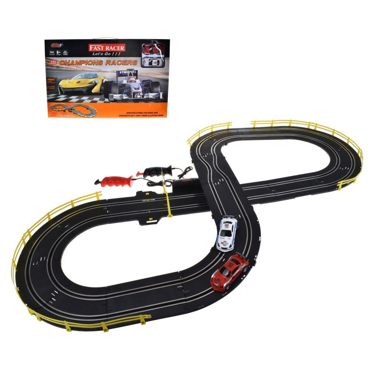 Pista De Autos En Forma De 8 De 362 Cms Con 2 Controles Y Autos A Pilas-0