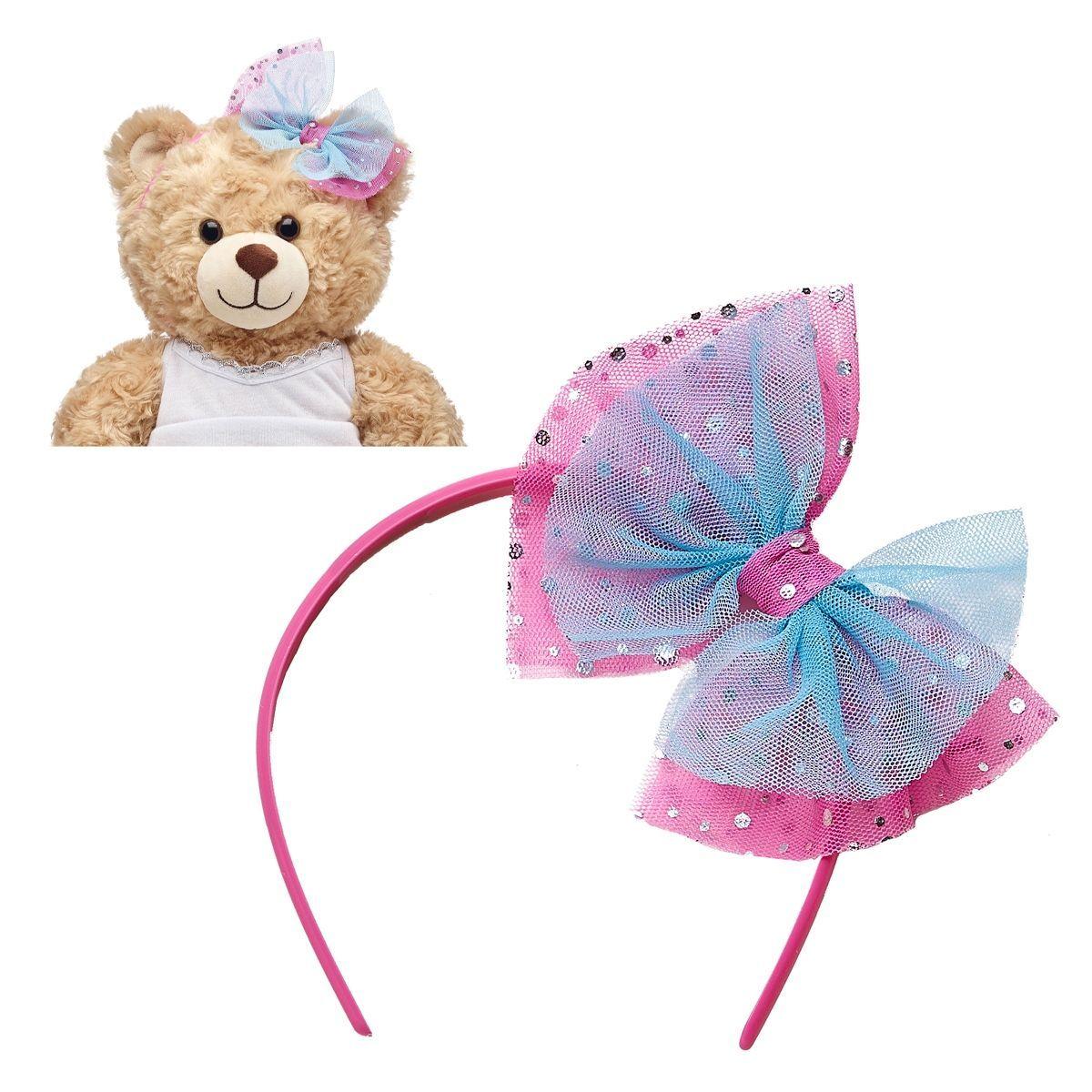 Cintillo Rosado Moños Tul Celeste Build-A-Bear-0