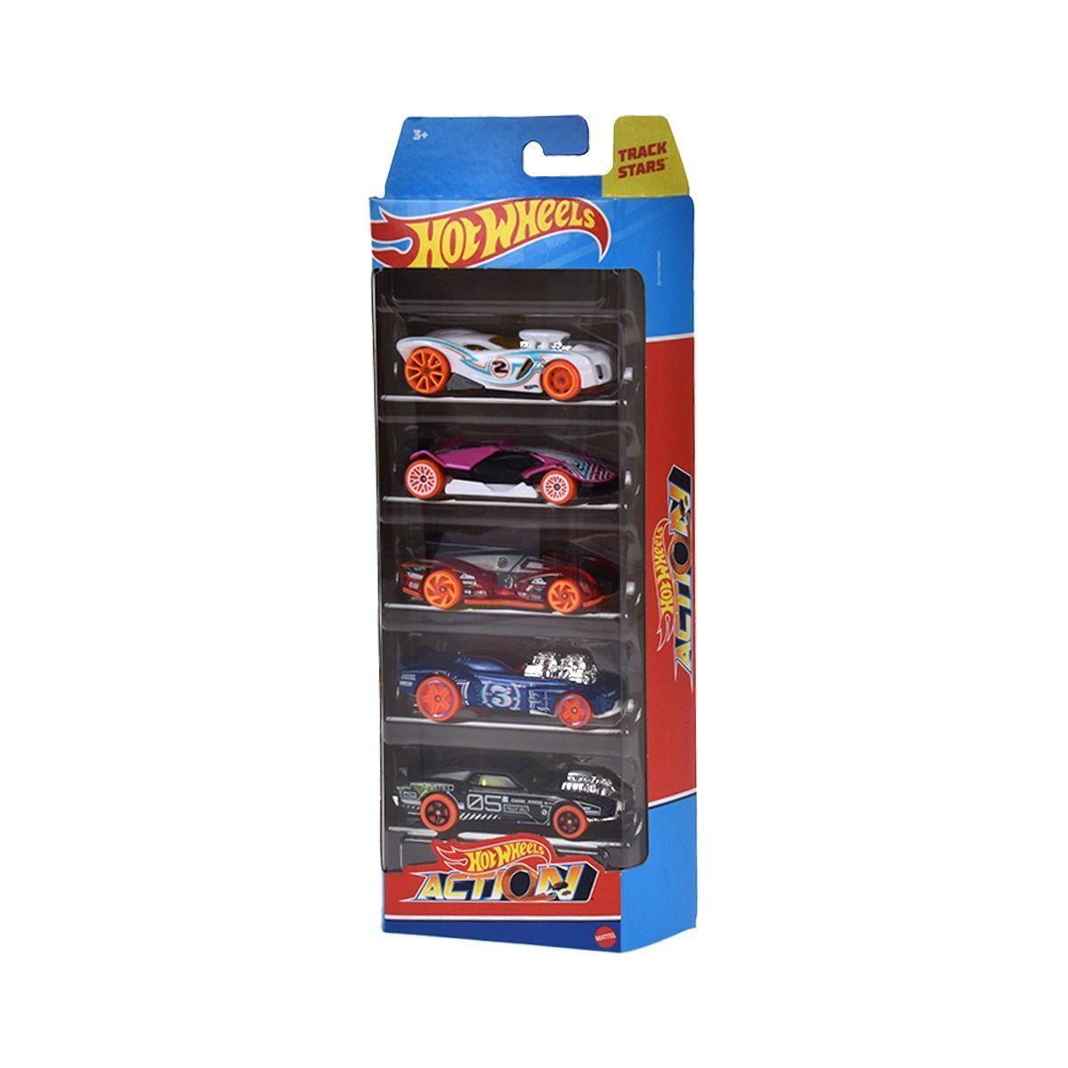 Pack 5 Autos Basicos Hotwheels - Hw Action-0