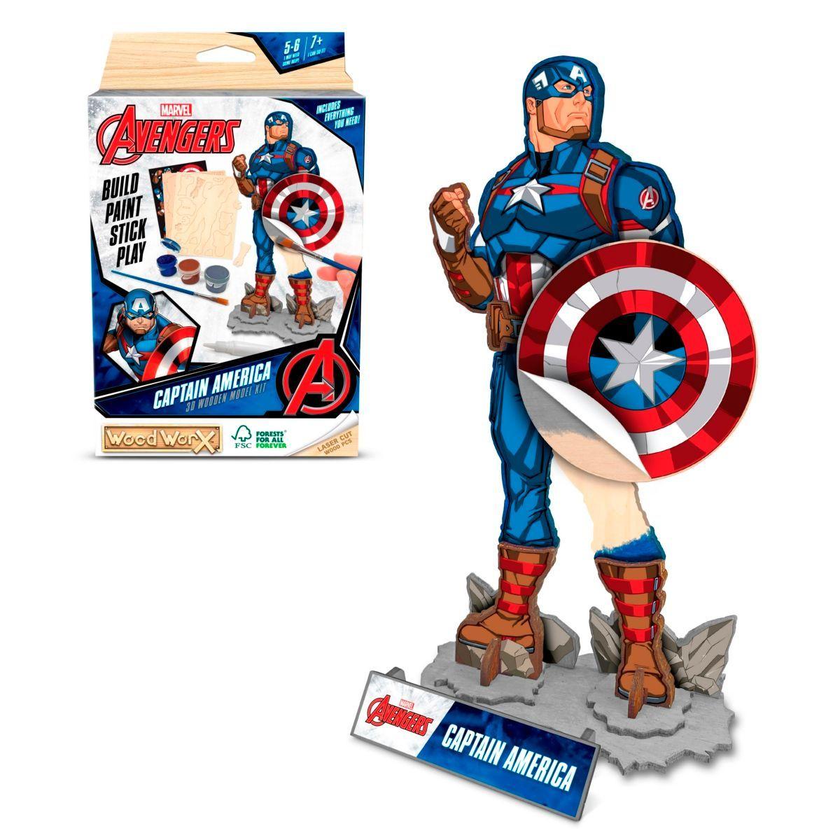 Wood Worx Marvel - Capitan America-0