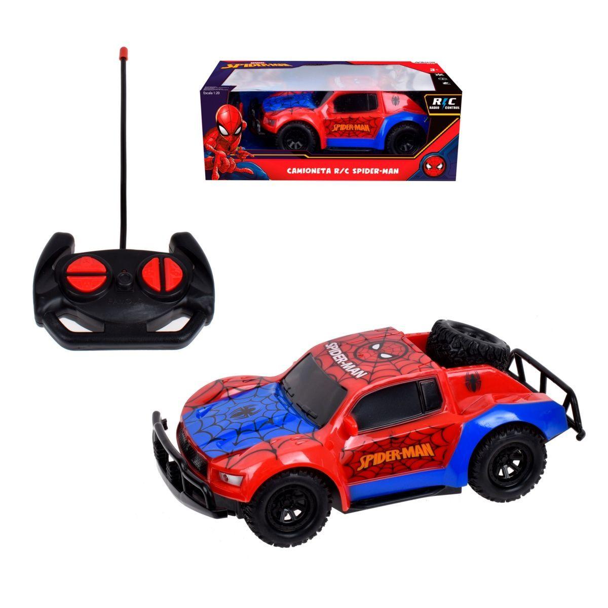 Camioneta Radio Controlada R/C De 20 Cms Con Luces Marvel - Spiderman-0