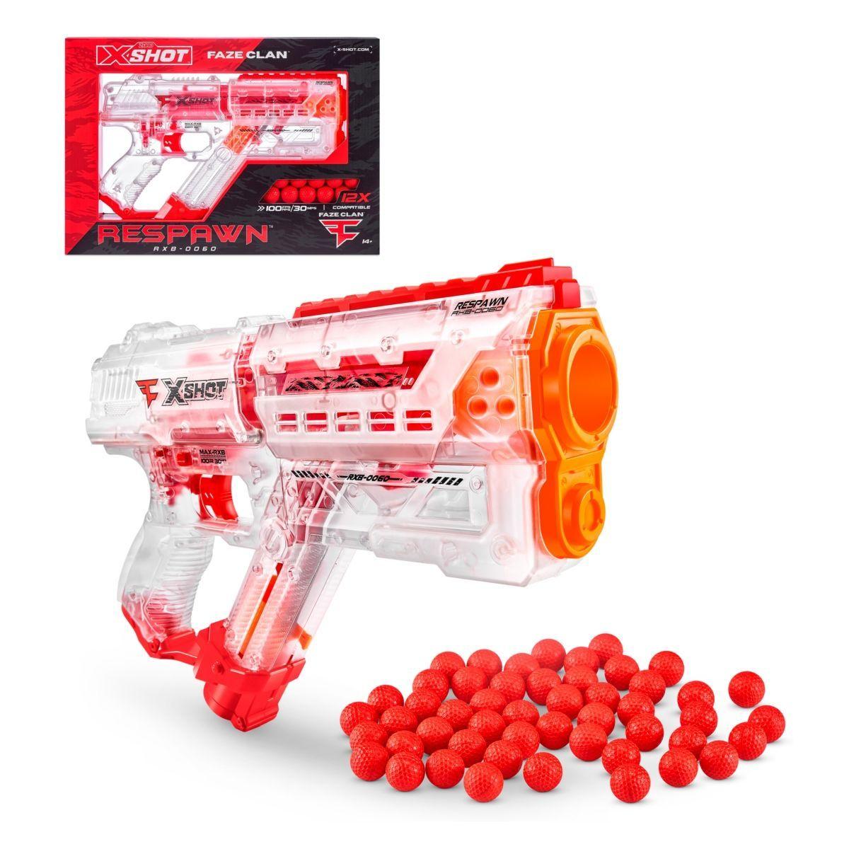 Lanzador Transparente Meteor Con 12 Pelotas X-Shot Chaos-0