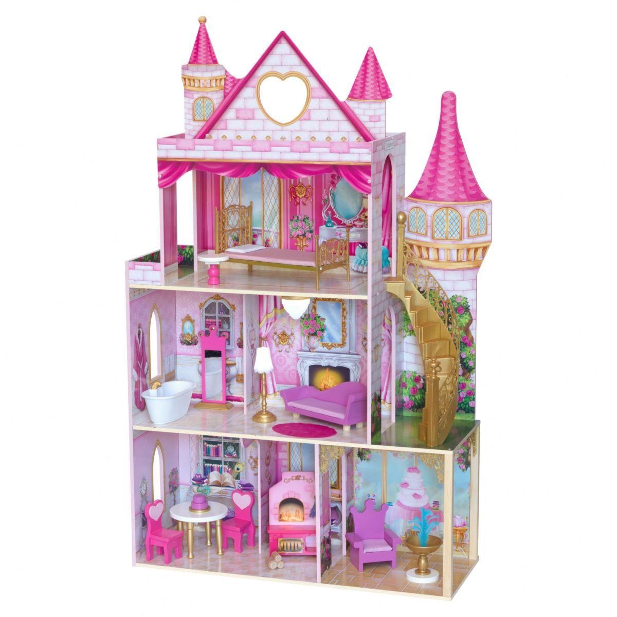 Casa Muñecas Castillo Rose Garden De 3 Pisos, 6 Piezas Y Accesorios Para Muñecas Tipo Barbie-0