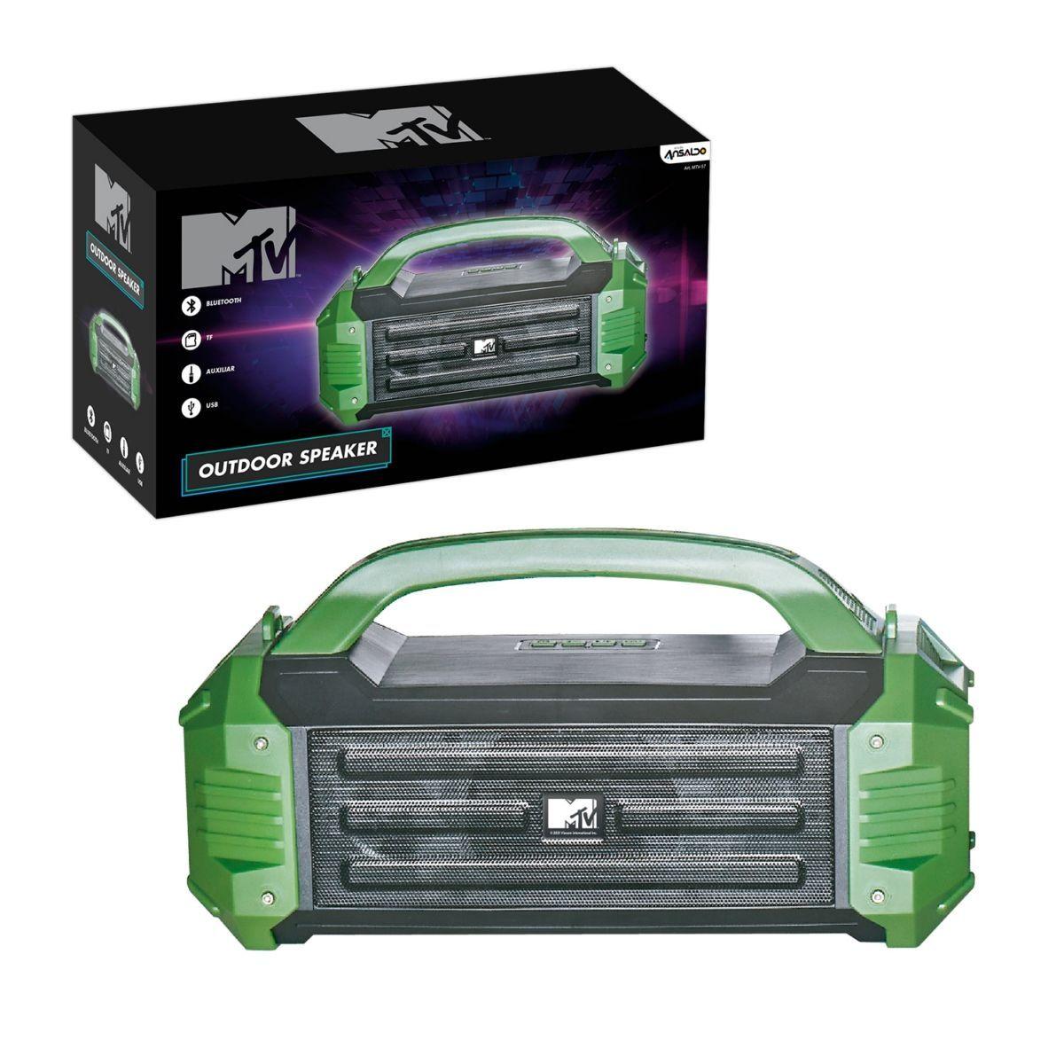 Parlante Outdoor Con Asa Portacelular Bluetooth Mtv-0