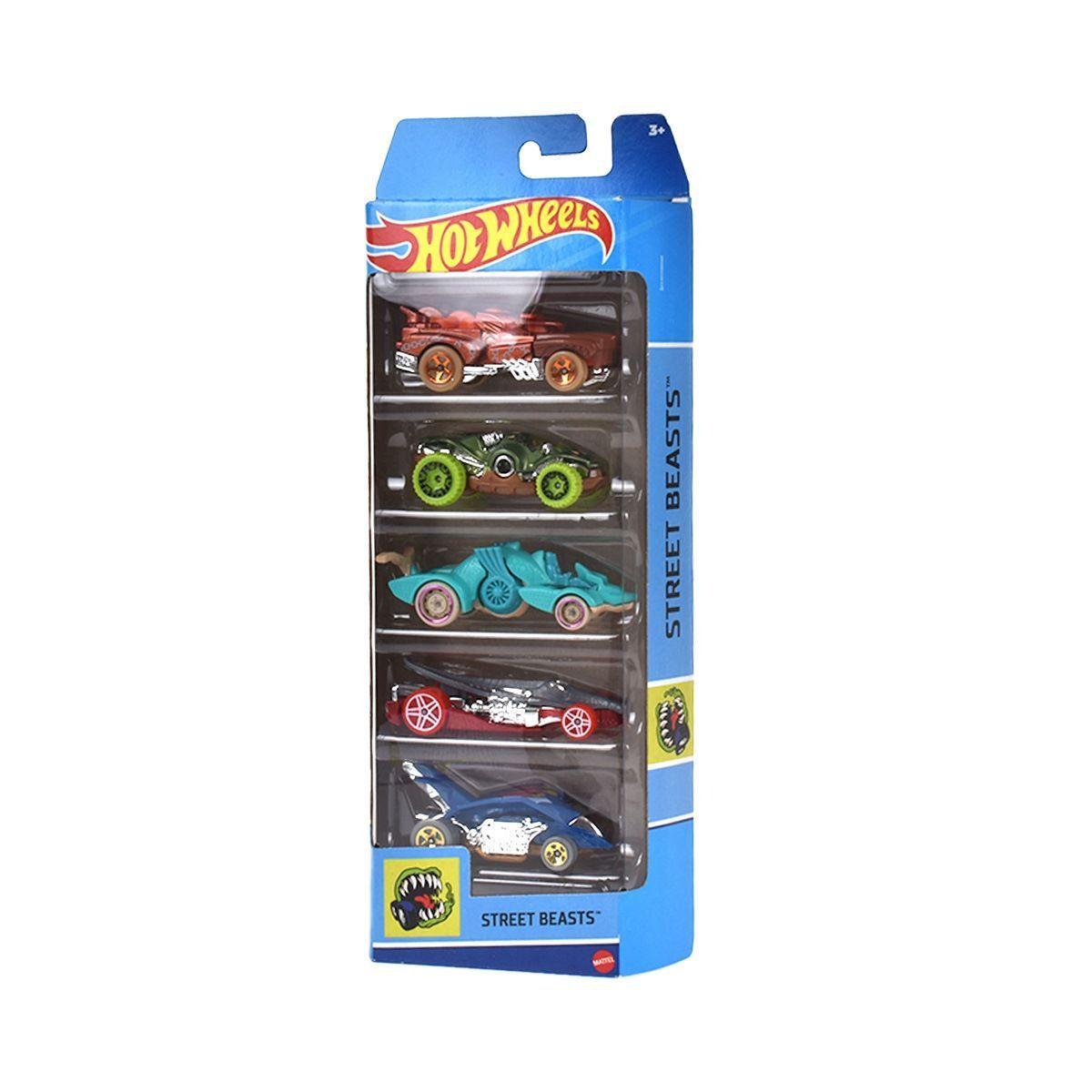 Pack 5 Autos Basicos Hotwheels - Street Beasts-0