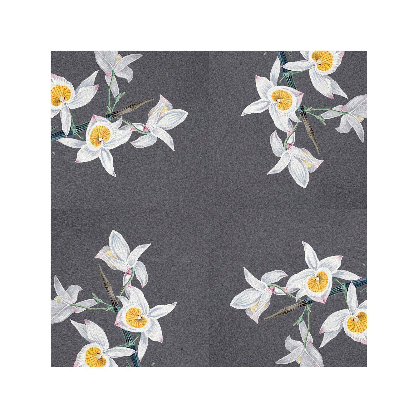 Mosaico Adhesivo Reposicionables para pisos - Flores Geométricas en Gris-1