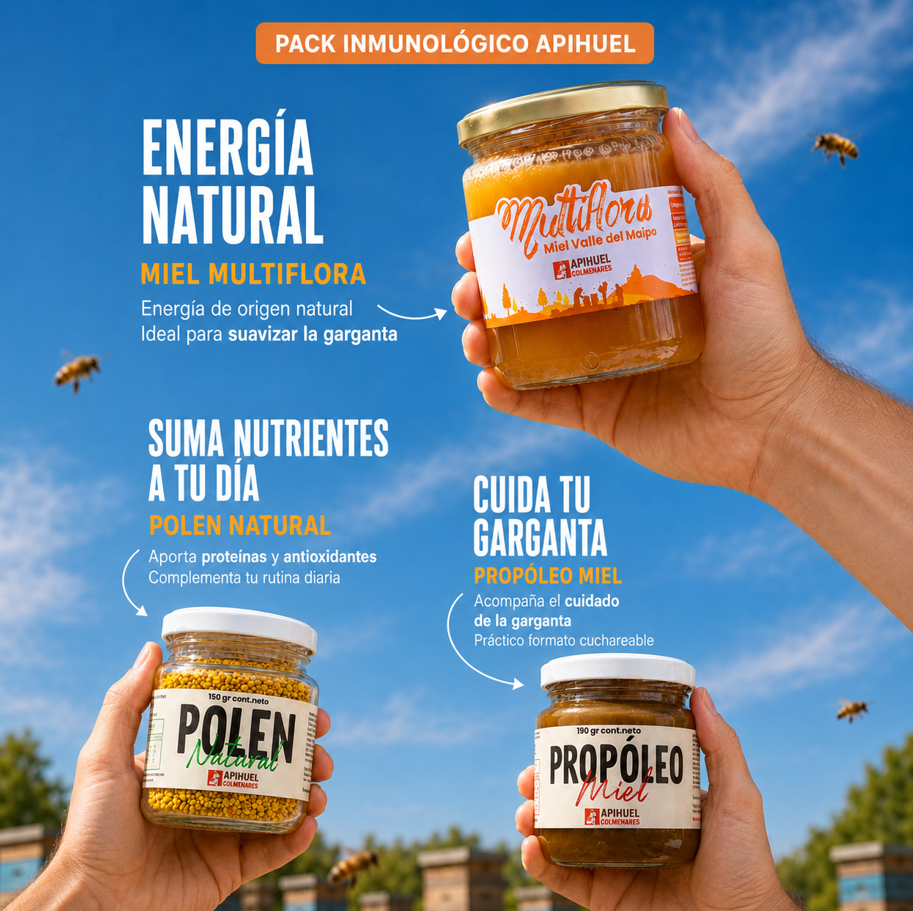 Pack Miel + Polen + Propoleo Apihuel Colmenares-6