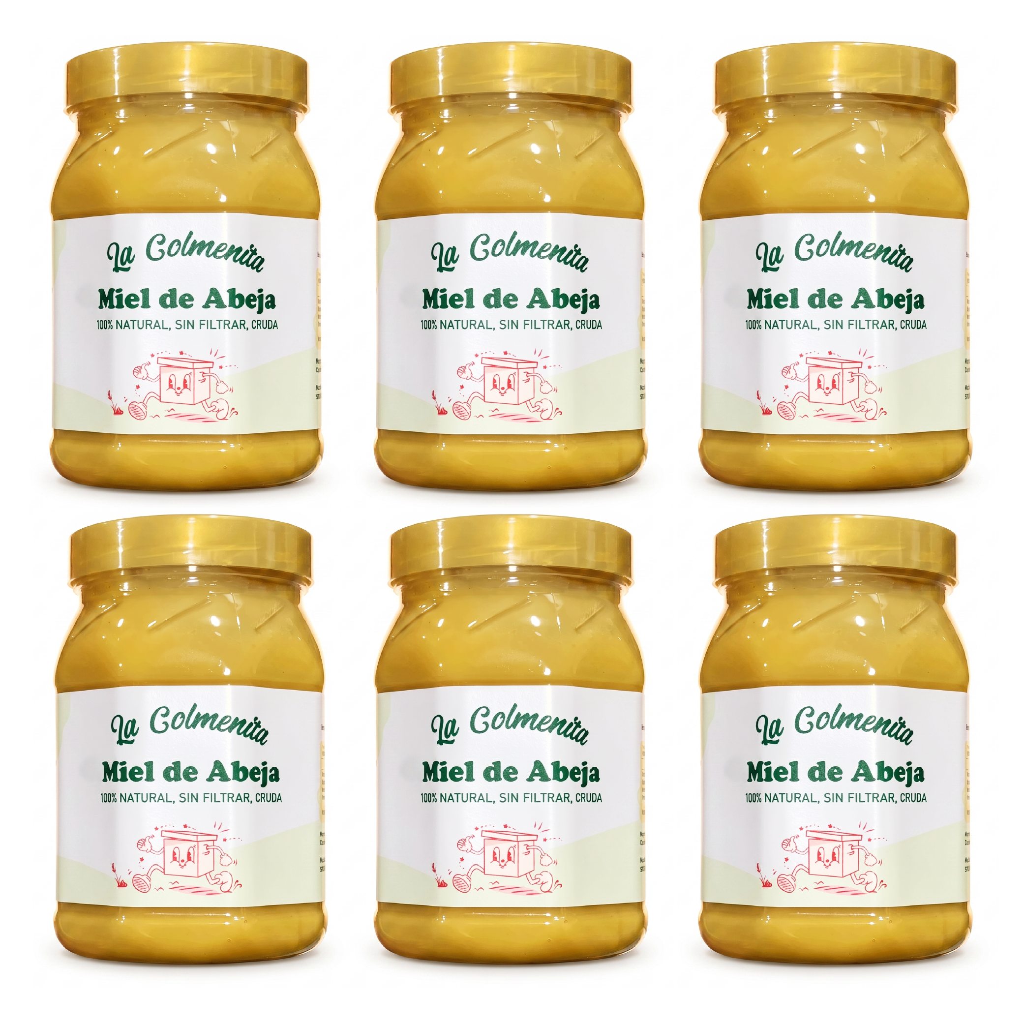 Miel 100% Pura y cruda de abejas, multiflora Pack 6kg-0