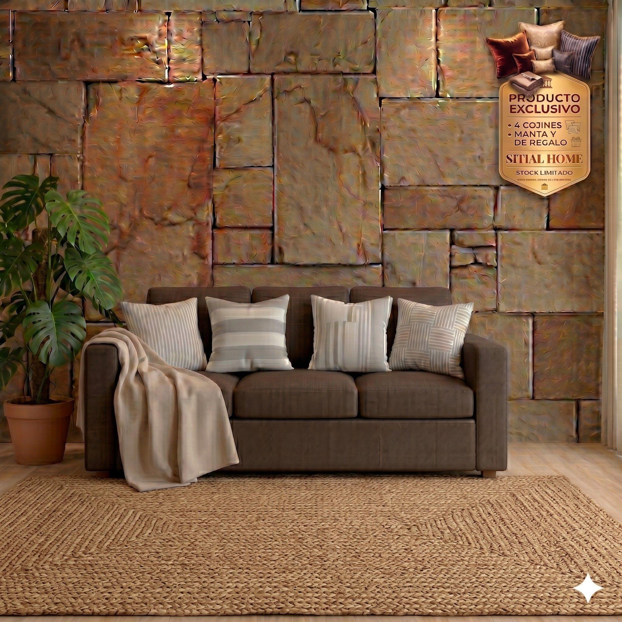 Living 311 Kabul cafe sofa 3 cuerpos + 2 sitiales madera-2