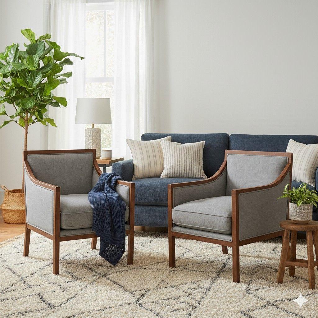 Living 311 Seccional con resortes+ 2 Sitiales Metropolitan Gris Claro-2