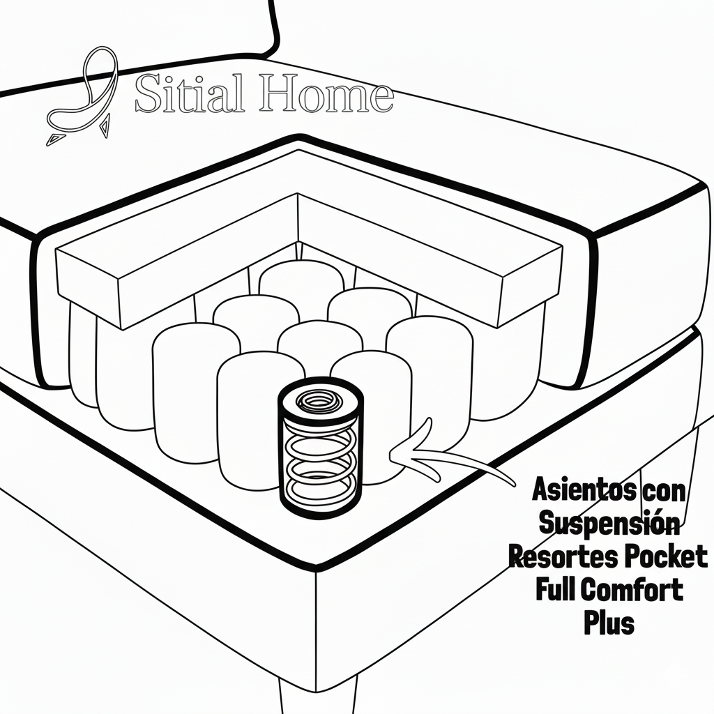Sofa Intercambiable 5 Cuerpos Baco Café  Resorte Pocket       -3