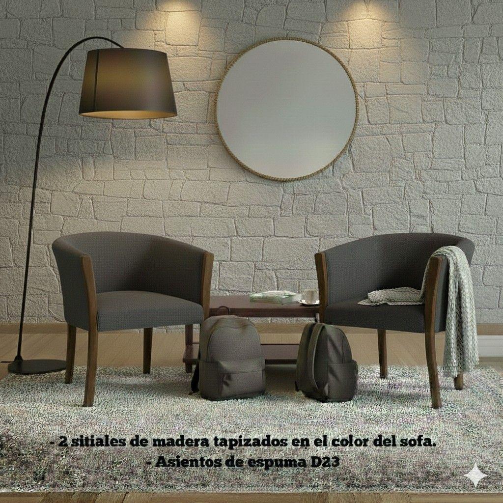 Living 311 Havanna marengo seccional 3 cuerpos con resortes + 2 sitiales-3