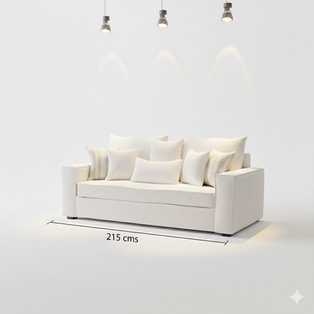 Sofa 3 cuerpos con Resortes full comfort plus Agustina Blanco-2