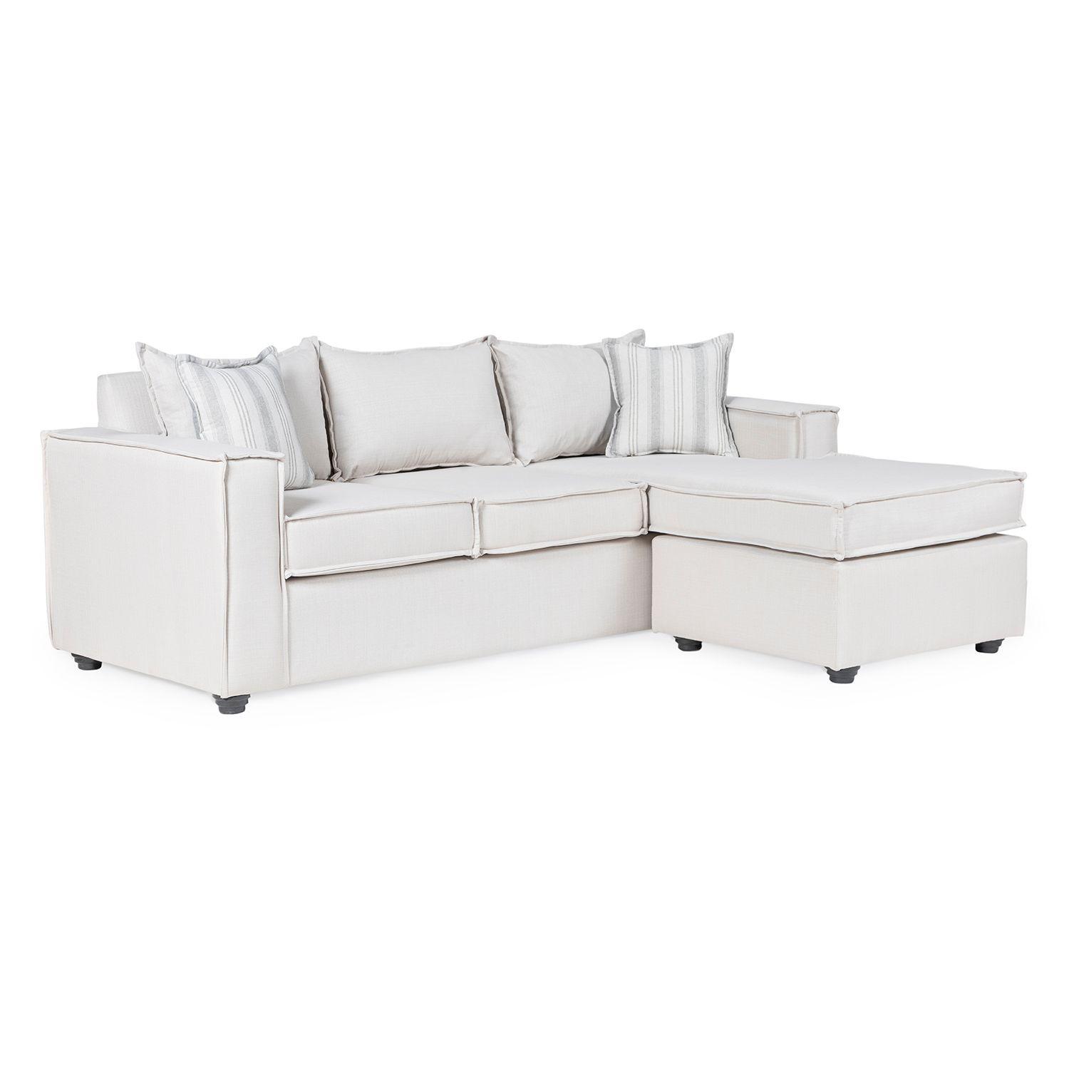Living 311 Havanna blanco seccional 3 cuerpos con resortes + 2 sitiales-2