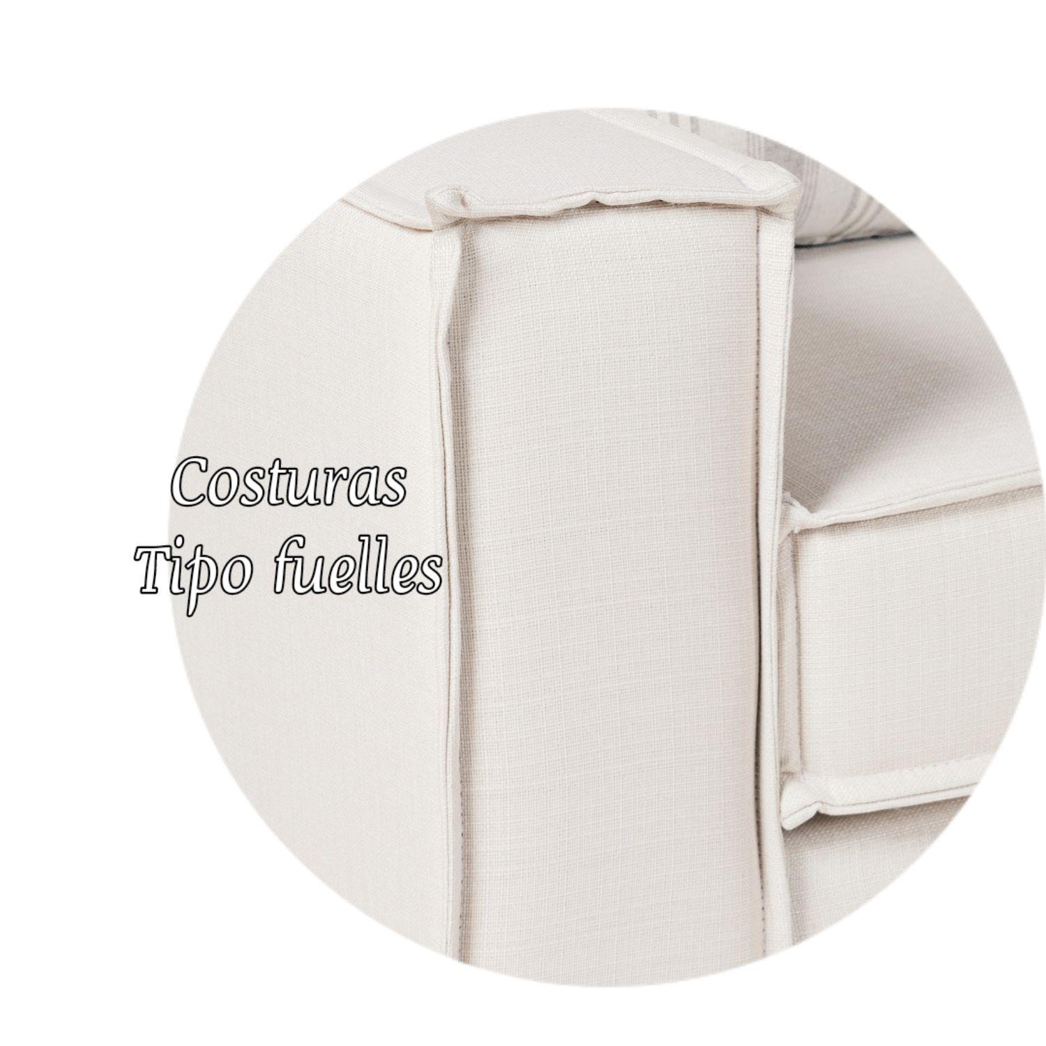 Living 311 Havanna blanco seccional 3 cuerpos con resortes + 2 sitiales-7