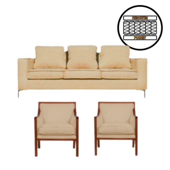 Living Urbano 311 color Beige resorte pocket-1