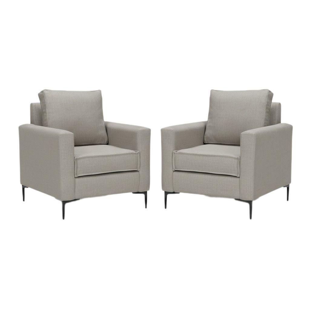 Juego de Poltronas Arthur Gris Claro -0