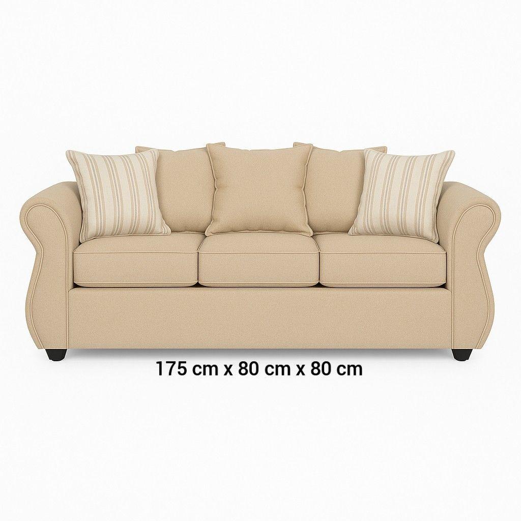 Living  311 Facundo , beige tipo lino sofa mas sitial home -3