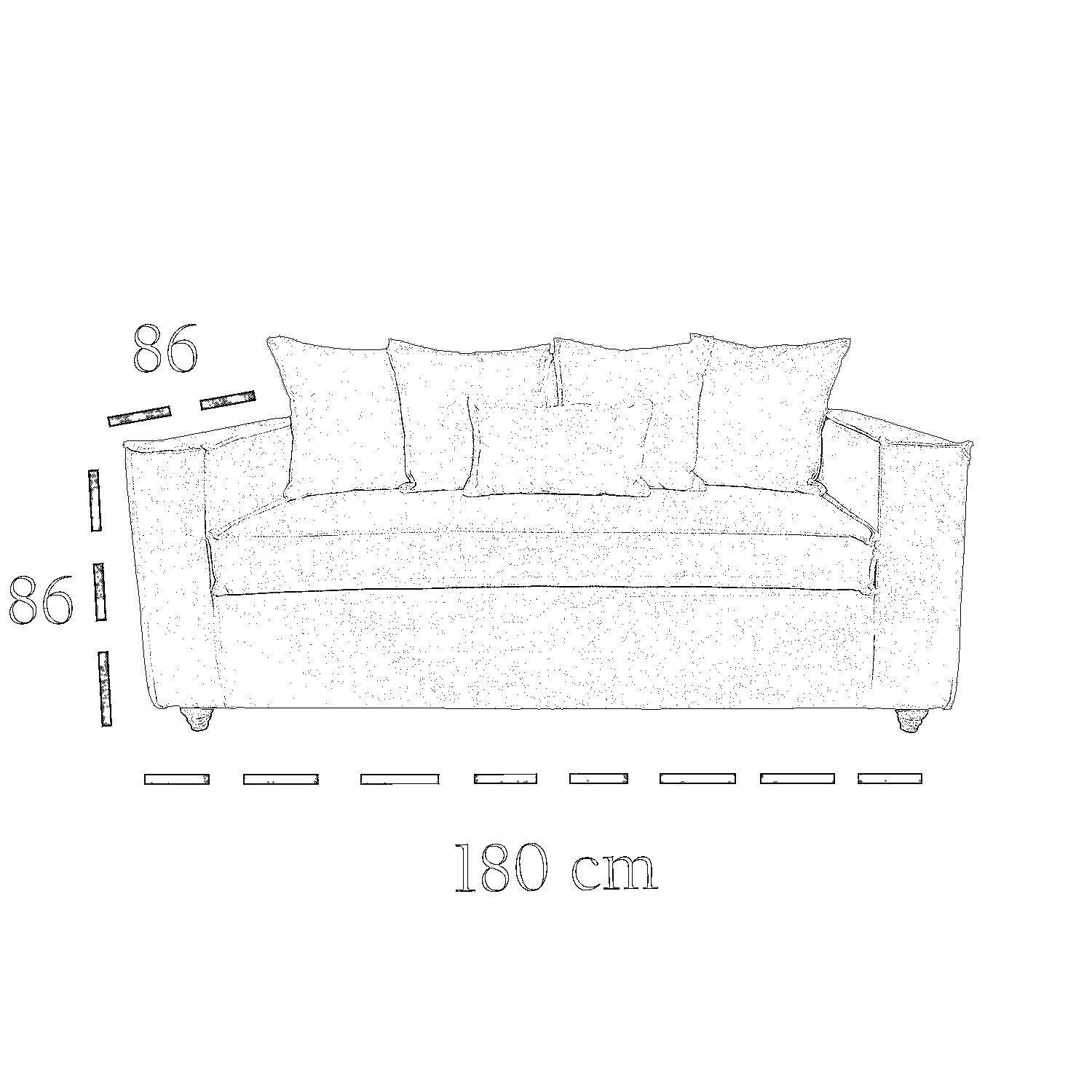 LIVING 311 ROMEO BEIGE SOFA 3 CUERPOS RESORTES + 2 SITIALES DE  MADERA -3