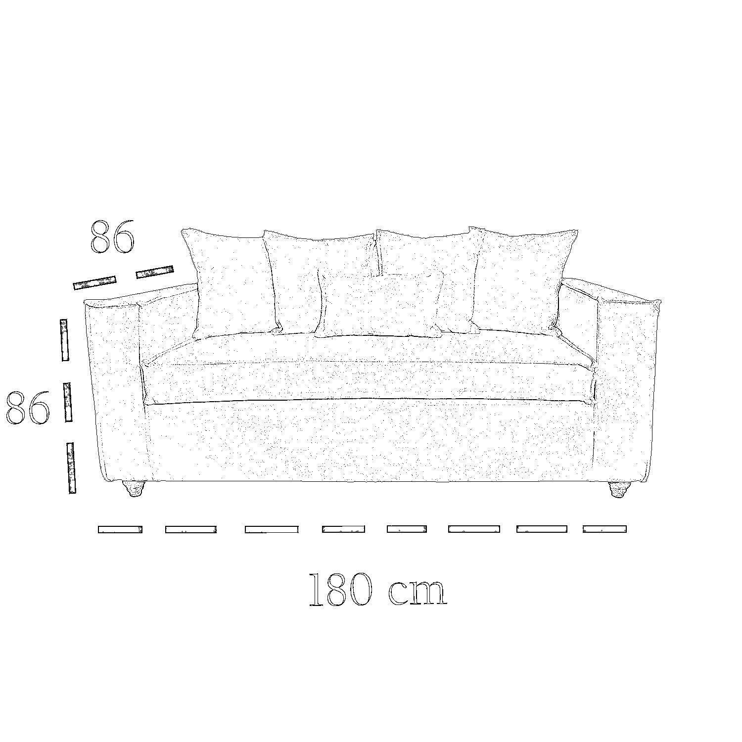 LIVING 311 ROMEO BEIGE CLARO SOFA 3 CUERPOS RESORTES + 2 SITIALES DE  MADERA -3