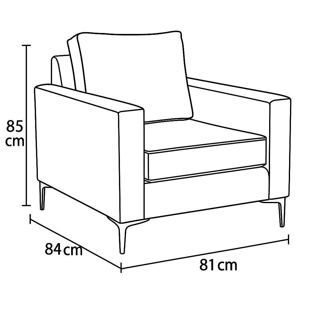 Living 311 lehmann gris seccional resortes + 2 poltronas resortes-3
