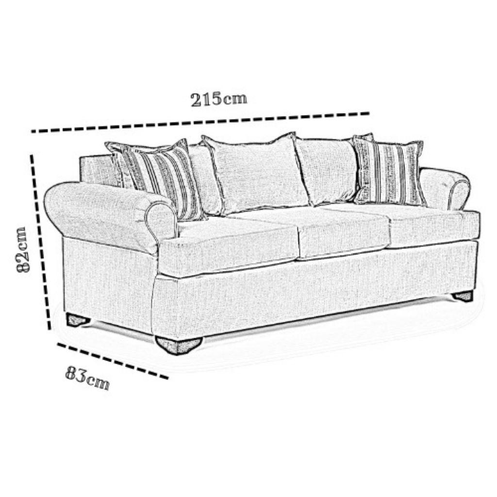 Juego de Living Pastora beige 311 sofa resortes + 2 sitiales madera -2