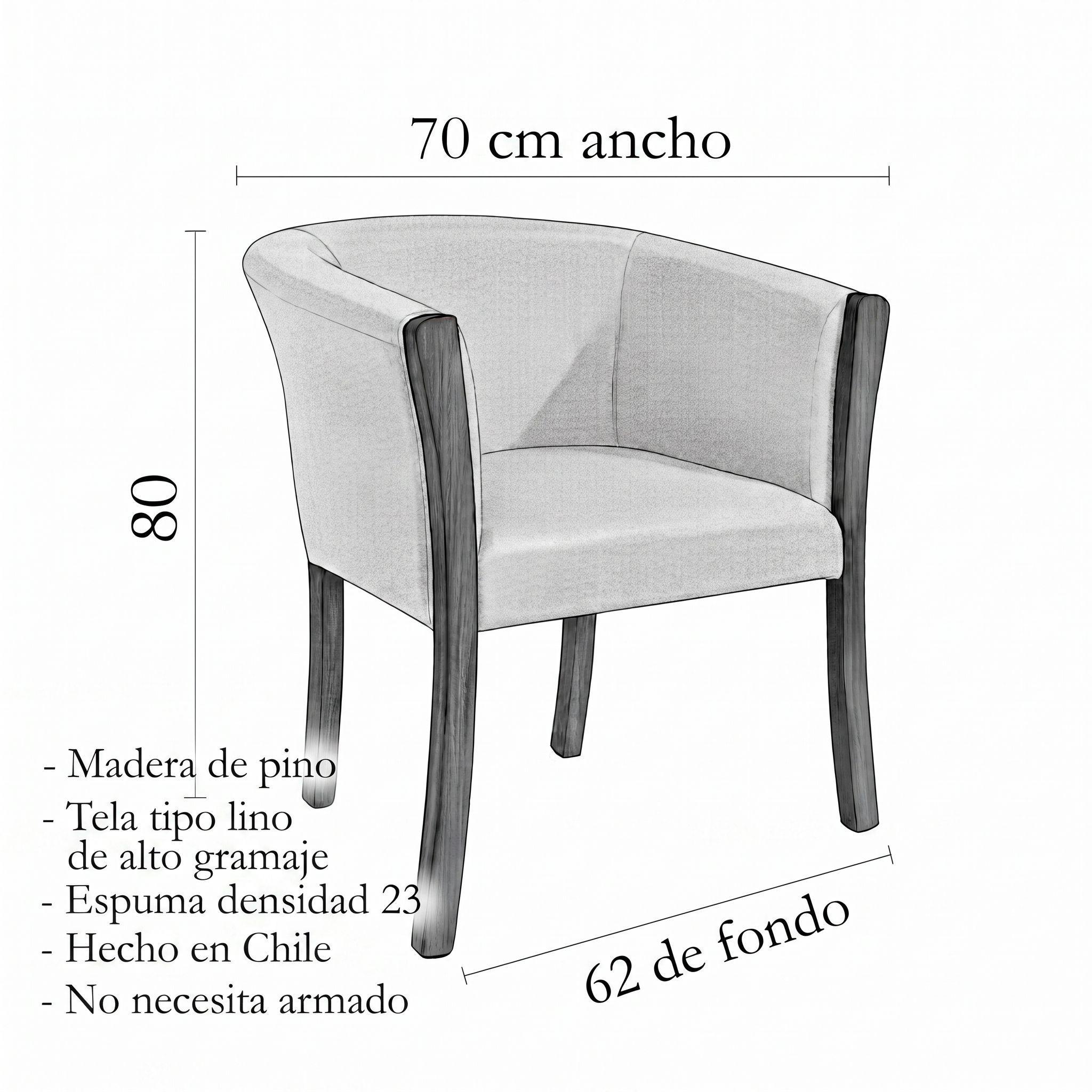 Juego de Living Pastora beige claro 311 sofa resortes + 2 sitiales madera -4