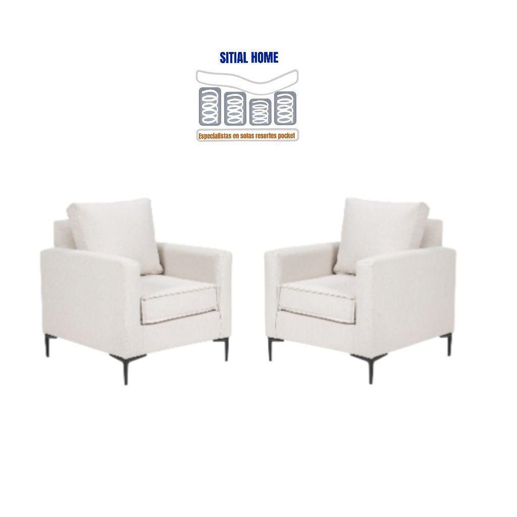 Living 311 lehmann blanco seccional resortes + 2 poltronas resortes-2